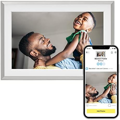מסגרת תמונה דיגיטלית של Aura Carver Wifi | המסגרת הדיגיטלית הטובה ביותר למתנות | שלח תמונות מהטלפון שלך | הגדרה מהירה